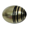 Painted Spray-paint Stripe Acrylic Beads, Oval 18x12mm Hole:2mm, Sold by Bag 