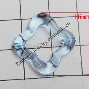 Transparent Acrylic Beads, 16mm Hole:0.5mm, Sold by Bag 