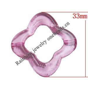 Transparent Acrylic Beads, 33mm Hole:1mm, Sold by Bag 