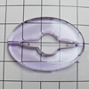 Transparent Acrylic Beads, Flat Oval 40x28mm Hole:1mm, Sold by Bag 