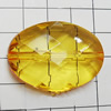 Transparent Acrylic Beads, Faceted Flat Oval 37x27mm Hole:2.5mm, Sold by Bag 
