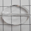 Transparent Acrylic Beads, Faceted Flat Oval 30x21mm Hole:2.5mm, Sold by Bag 