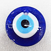 Turkish Handmade Lampwork Glass Evil Eye Pendant, Flat Round 29x7mm Hole:About 7mm, Sold by PC