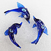 Turkish Handmade Lampwork Glass Evil Eye Pendant, Dolphin 40x15mm Hole:About 2mm, Sold by PC