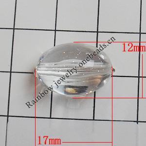 Transparent Acrylic Beads, 17x12mm Hole:1mm, Sold by Bag 