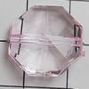 Transparent Acrylic Beads, Polygon 16mm Hole:1mm, Sold by Bag 