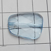 Transparent Acrylic Beads, Faceted Nugget 22x17mm Hole:1mm, Sold by Bag 