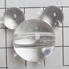 Transparent Acrylic Beads, Animal Head 30x30mm Hole:3mm, Sold by Bag 