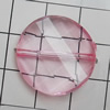 Transparent Acrylic Beads, Faceted Twist Flat Round 22mm Hole:1mm, Sold by Bag 