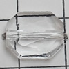 Transparent Acrylic Beads, Faceted Polygon 12x10mm Hole:0.5mm, Sold by Bag 