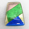 Lampwork Pendant, Trapezium 60x50x8mm Hole:About 1mm, Sold by PC