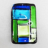 Lampwork Pendant, Diamond 62x38x8mm Hole:About 1mm, Sold by PC