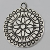 Pendant Zinc Alloy Jewelry Findings Lead-free, 27x32mm Hole:2mm, Sold by Bag
