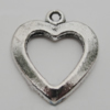 Pendant Zinc Alloy Jewelry Findings Lead-free, 18x15mm Hole:1.5mm, Sold by Bag