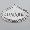 Pendant Zinc Alloy Jewelry Findings Lead-free, 33x23mm Hole:1.5mm, Sold by Bag