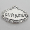 Pendant Zinc Alloy Jewelry Findings Lead-free, 16x11mm Hole:1.5mm, Sold by Bag