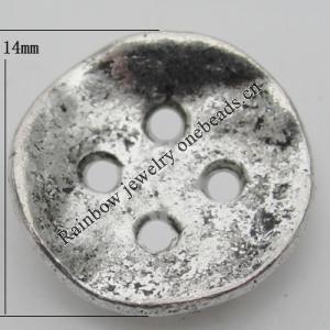 Bead Zinc Alloy Jewelry Findings Lead-free, 14mm Hole:1mm, Sold by Bag