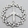 Pendant Zinc Alloy Jewelry Findings Lead-free, 41x38mm Hole:1.5mm, Sold by Bag