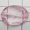Transparent Acrylic Beads, Faceted Flat Oval 18x13mm Hole:0.5mm, Sold by Bag 