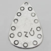 Pendant Zinc Alloy Jewelry Findings Lead-free, 31x20mm Hole:1.5mm, Sold by Bag