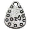 Pendant Zinc Alloy Jewelry Findings Lead-free, 12x9mm Hole:1mm, Sold by Bag