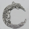 Pendant Zinc Alloy Jewelry Findings Lead-free, 38x32mm Hole:2mm, Sold by Bag