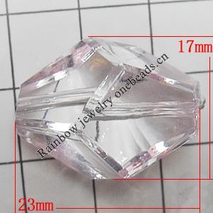 Transparent Acrylic Beads, 23x17mm Hole:1.5mm, Sold by Bag 