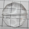 Transparent Acrylic Beads, Faceted Polygon 27mm Hole:0.5mm, Sold by Bag 