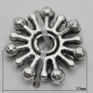 Bead Zinc Alloy Jewelry Findings Lead-free, 10mm Hole:1.5mm, Sold by Bag