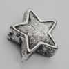 Bead Zinc Alloy Jewelry Findings Lead-free, Star 12mm Hole:1.5mm, Sold by Bag