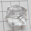 Transparent Acrylic Beads, Cube 22mm Hole:2mm, Sold by Bag 