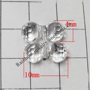 Transparent Acrylic Beads, 4x10mm Hole:0.2mm, Sold by Bag 
