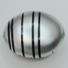 Painted Spray-paint Stripe Acrylic Beads, 28x24mm Hole:2.5mm, Sold by Bag 