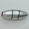 Painted Spray-paint Stripe Acrylic Beads, Oval 31x12mm Hole:2.5mm, Sold by Bag 