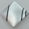 Painted Spray-paint Stripe Acrylic Beads, Diamond 26mm Hole:2.5mm, Sold by Bag 