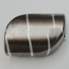 Painted Spray-paint Stripe Acrylic Beads, 24x17mm Hole:2mm, Sold by Bag 