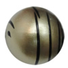 Painted Spray-paint Stripe Acrylic Beads, Round 20mm Hole:3mm, Sold by Bag 