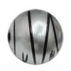 Painted Spray-paint Stripe Acrylic Beads, Round 22mm Hole:4mm, Sold by Bag 