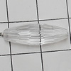 Transparent Acrylic Beads, Faceted Oval 20x7mm Hole:1mm, Sold by Bag 