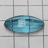 Transparent Acrylic Beads, Faceted Oval 25x11mm Hole:1mm, Sold by Bag 