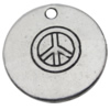 Pendant Zinc Alloy Jewelry Findings Lead-free, 20mm Hole:2mm, Sold by Bag