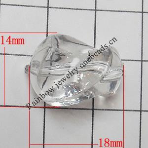 Transparent Acrylic Beads, 18x14mm Hole:1mm, Sold by Bag 