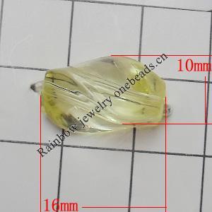 Transparent Acrylic Beads, 16x10mm Hole:1mm, Sold by Bag 