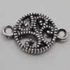 Connector Zinc Alloy Jewelry Findings Lead-free, 16x10mm Hole:1.5mm, Sold by Bag