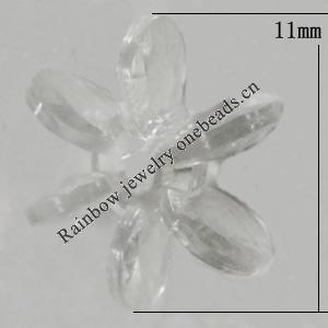 Transparent Acrylic Bead, 11mm Hole:1.5mm, Sold by Bag 