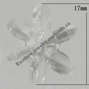 Transparent Acrylic Bead, 17mm Hole:2.5mm, Sold by Bag 