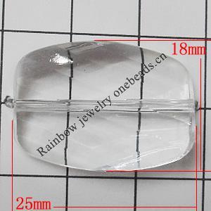 Transparent Acrylic Beads, 25x18mm Hole:1mm, Sold by Bag 