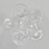 Transparent Acrylic Bead, Flower 7mm Hole:1mm, Sold by Bag 