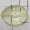 Transparent Acrylic Beads, Flat Oval 32x24mm Hole:1mm, Sold by Bag 