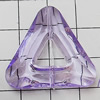 Transparent Acrylic Beads, Triangle 30mm Hole:1mm, Sold by Bag 